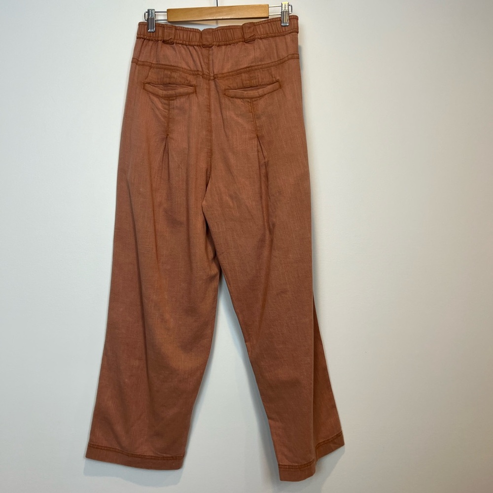 NWT Free People Linen Trouser Cinnamon Brulee SZ 2 - Picture 8 of 12